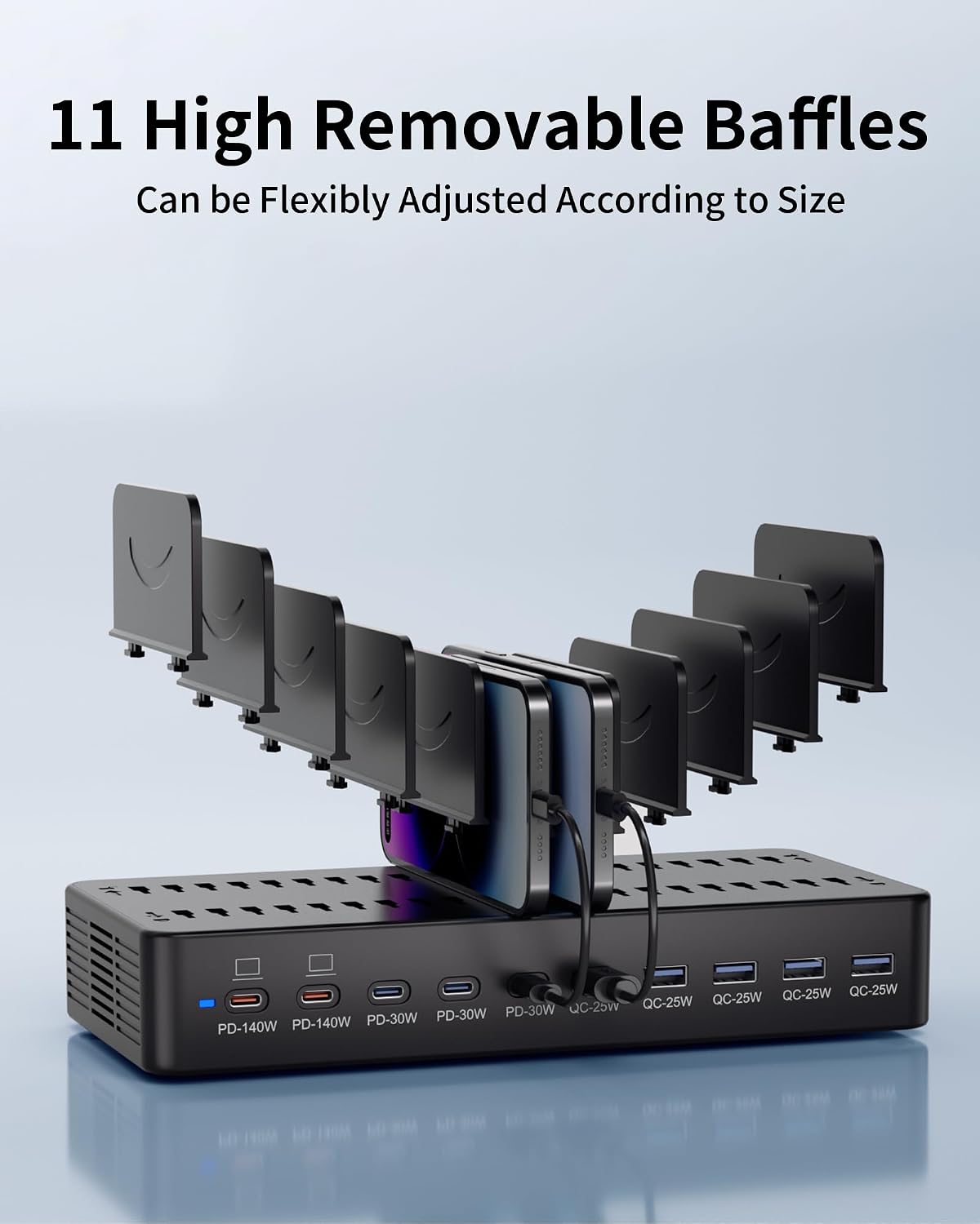 620W Charging Station for Multiple Devices, 10-Port USB C Charger Station - Image 8