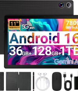 URAO Tablet,11" Android 16 Tablet Octa-core 36GB+128GB Gemini AI